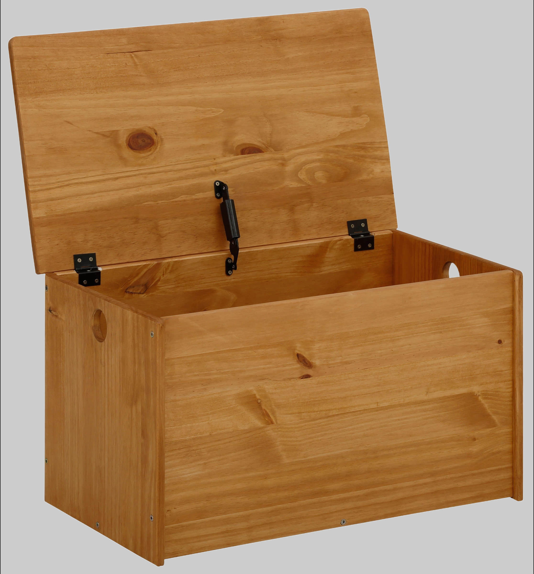 Aufbewahrung Lu00FCttenhu00FCtt Lüttenhütt Alpi Toy Chest (1-Piece) – Solid Pine Wood, 40cm Height, Secure Lid Holder, Multiple Colors – Scandinavian Kids' Storage Solution natur gebe