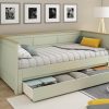 Schubladen Lu00FCttenhu00FCtt Lüttenhütt Bettschubkasten »BROOKLYN« mit Rollen – 125cm breite Schublade aus FSC®-Holz für optimalen Stauraum unter dem Bett olivegrün
