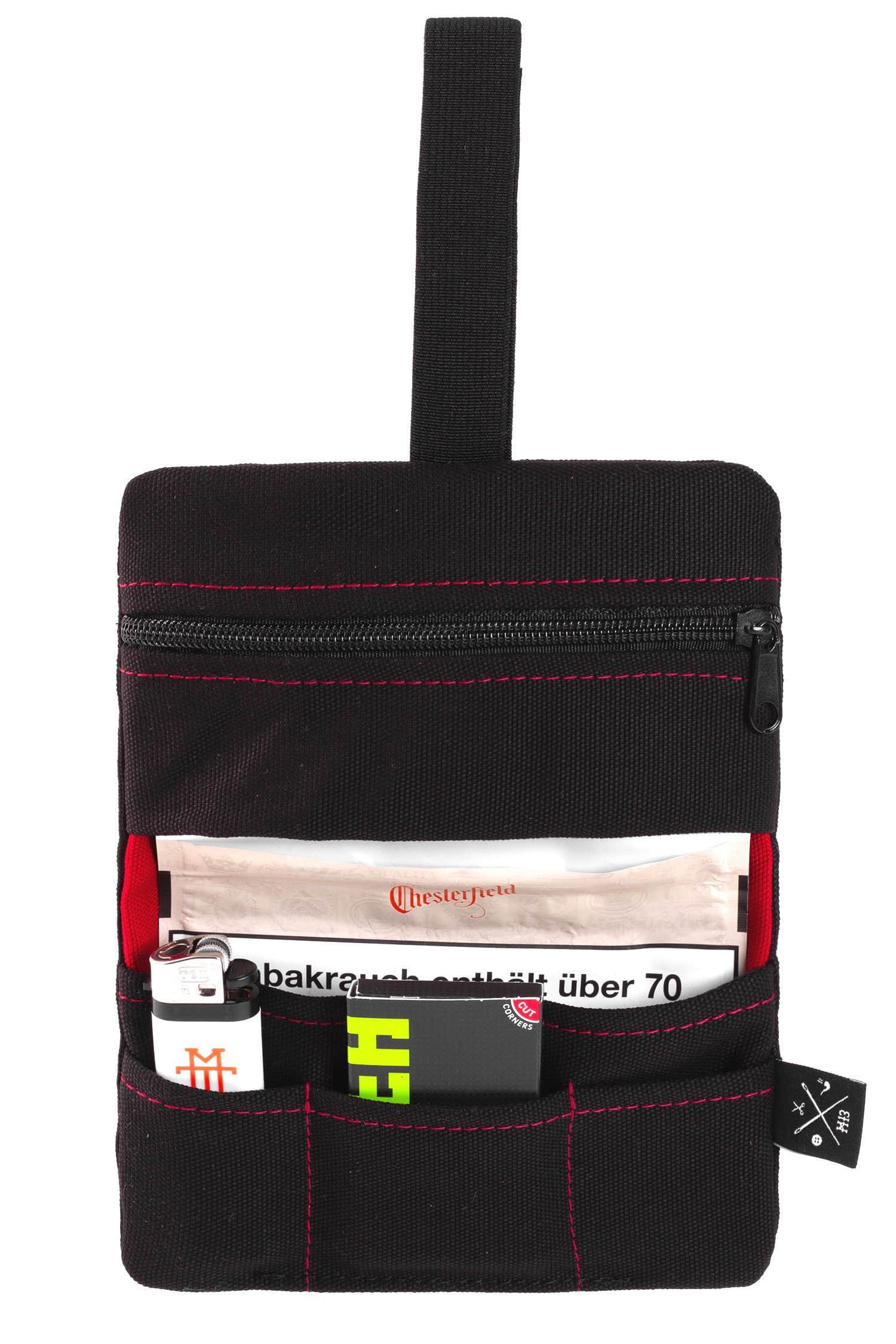 Manufaktur13 Cotton Tobacco Bag (Lilac) – Premium Tabaktasche aus 100% Baumwolle mit Zusatzfach | Stylischer Drehbeutel für Tabak RedRum Aufbewahrung Manufaktur13