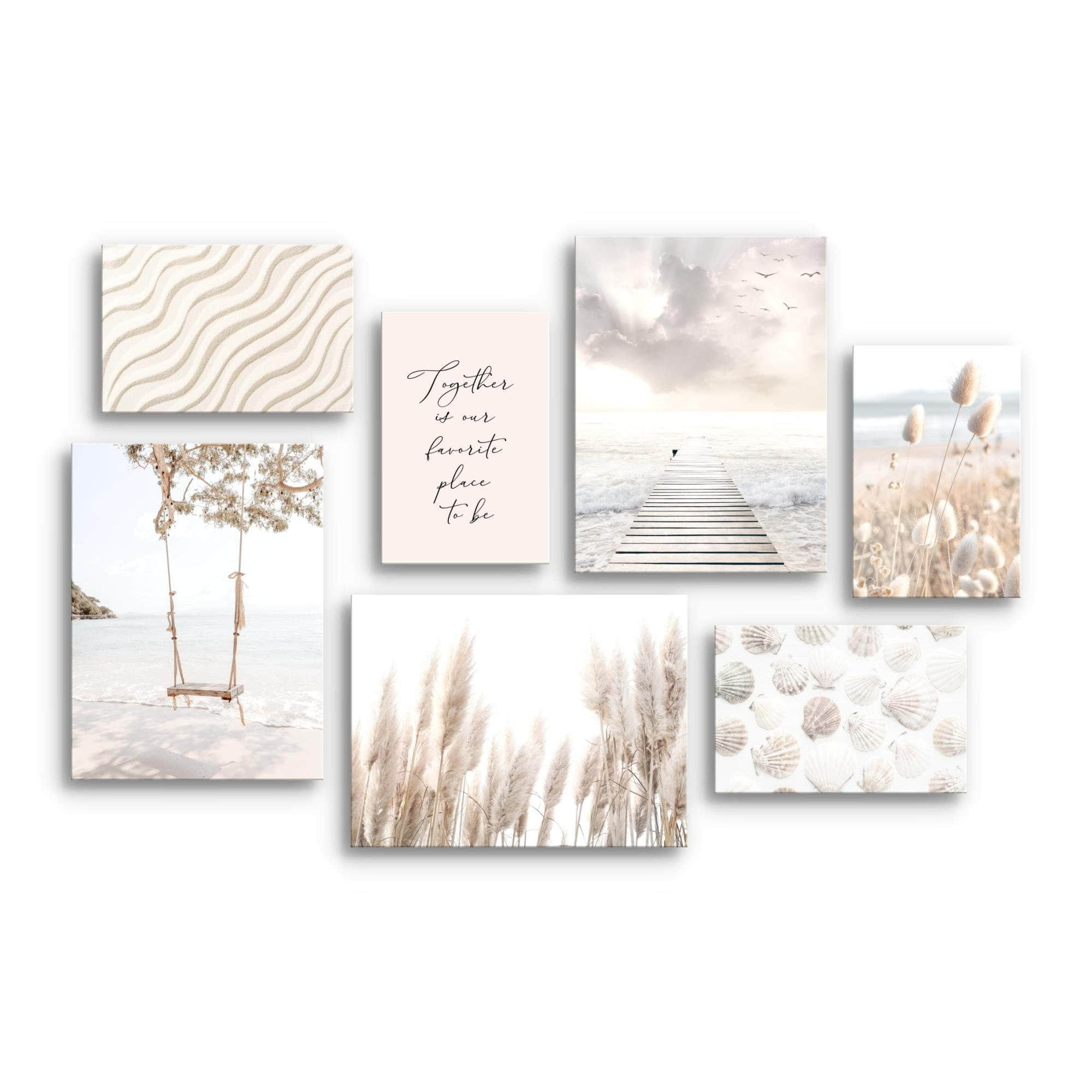 Novart Boho Beach Wall Art 100x70cm - Coastal Nature Decor for Living Room & Bedroom - Ready to Hang - Premium Canvas Print Novart Dekoration