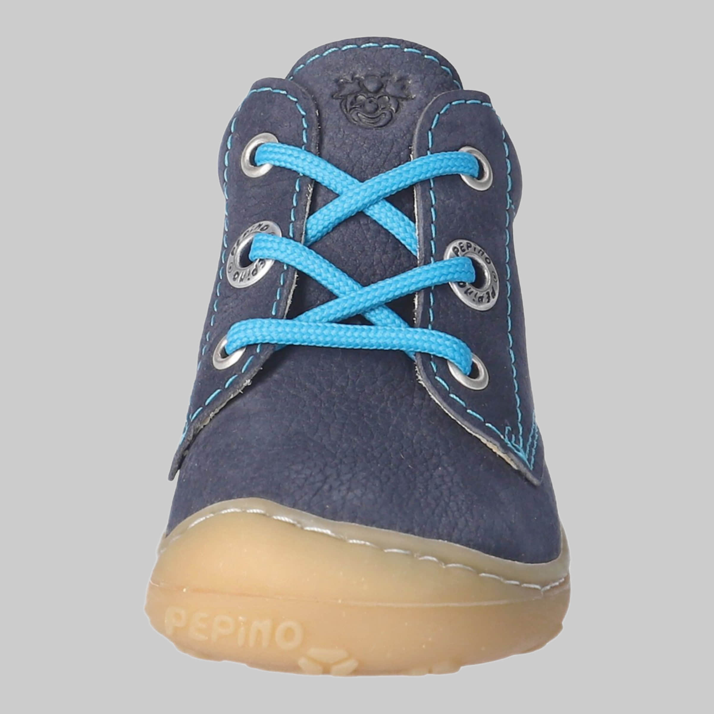 PEPINO by RICOSTA Cory 50 WMS Mittelweite Lauflernschuh | Leder-Schnürschuh mit flexiblem Profil | WMS-System für optimale Passform | Größen 18-28 see/türkis PEPINO by RICOSTA Lauflernschuhe