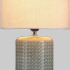 Pauleen Pauleen Go for Glow Ceramic Table Lamp – Handmade E27 Lamp with Beige Fabric Shade & Glossy Mint-Green Base | Perfect for Bedroom, Living Room & Hallway Lampen