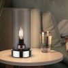 Paulmann Pinja Touch Bedside Lamp - Brushed Metal Base & Opal Glass Shade - E14 Socket (Max 20W) - Modern Nightstand Lighting chromfarbe Lampen Paulmann