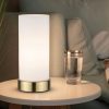 Paulmann Pinja Touch Bedside Lamp - Brushed Metal Base & Opal Glass Shade - E14 Socket (Max 20W) - Modern Nightstand Lighting weiß/messi Paulmann Lampen