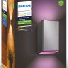 Philips Hue Lampen Philips Hue Resonate Smart Outdoor Wall Light – 16M Colors, Weatherproof IP44, Works with Alexa/Google Home – Requires Hue Bridge aluminiumf