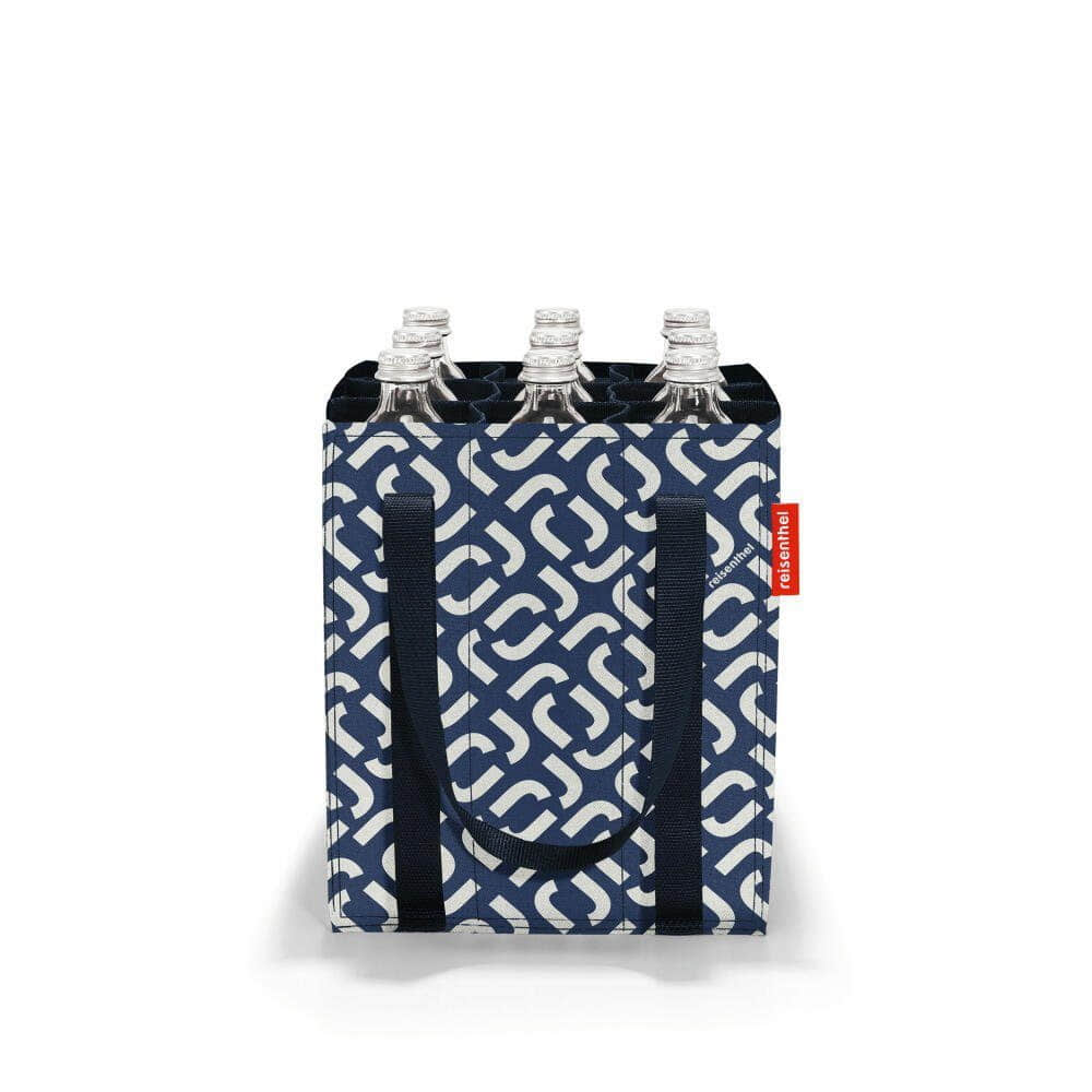 Aufbewahrung REISENTHELu00AE REISENTHEL® BOTTLEBAG DOTS - Premium 9-Bottle Carrier Bag (Black with Colorful Dots) - Secure Transport for Groceries & Drinks signature