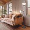 Lampen Reality Leuchten Reality Leuchten R46322024 LED Deckenfluter Landhausstil mit Leselampe | 184cm Höhe | Dimmbar 16W LED (1440 lm) | Schwenkbarer Fluterkopf & Lesearm | E27+E14 Fassungen | Rostoptik Design
