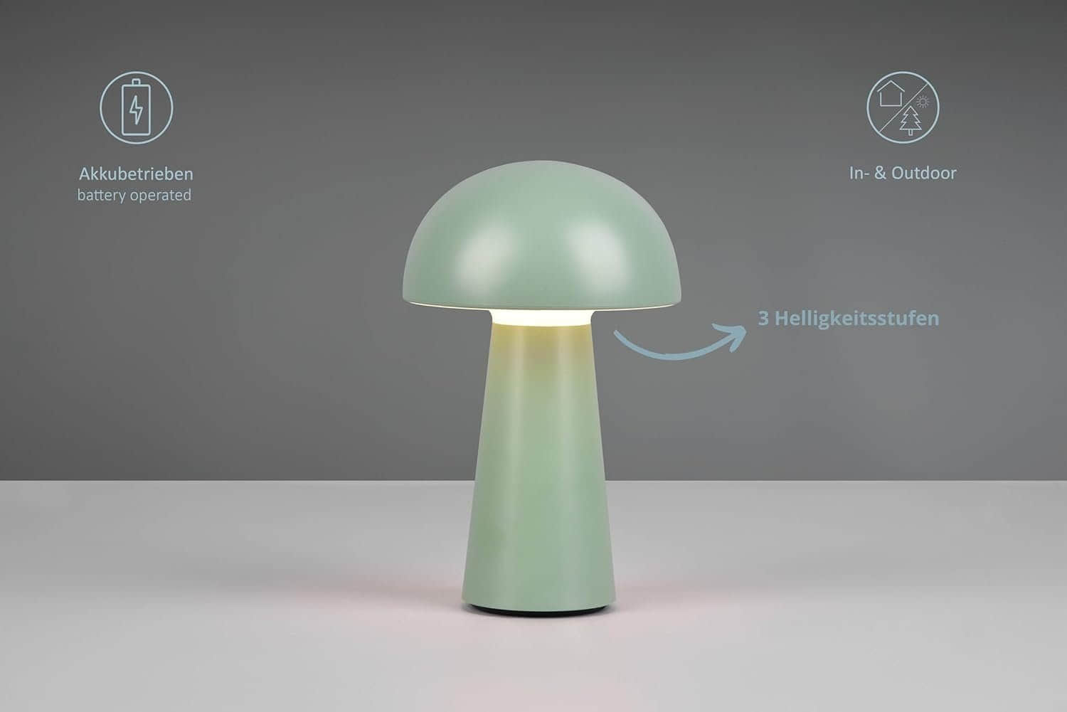lightling Sparkle Lighting Lennox LED Table Lamp - Dimmable, IP44 Waterproof, 4000mAh Battery Operated with USB Charging (IlLudmilate Yellow) pistazieng Lampen