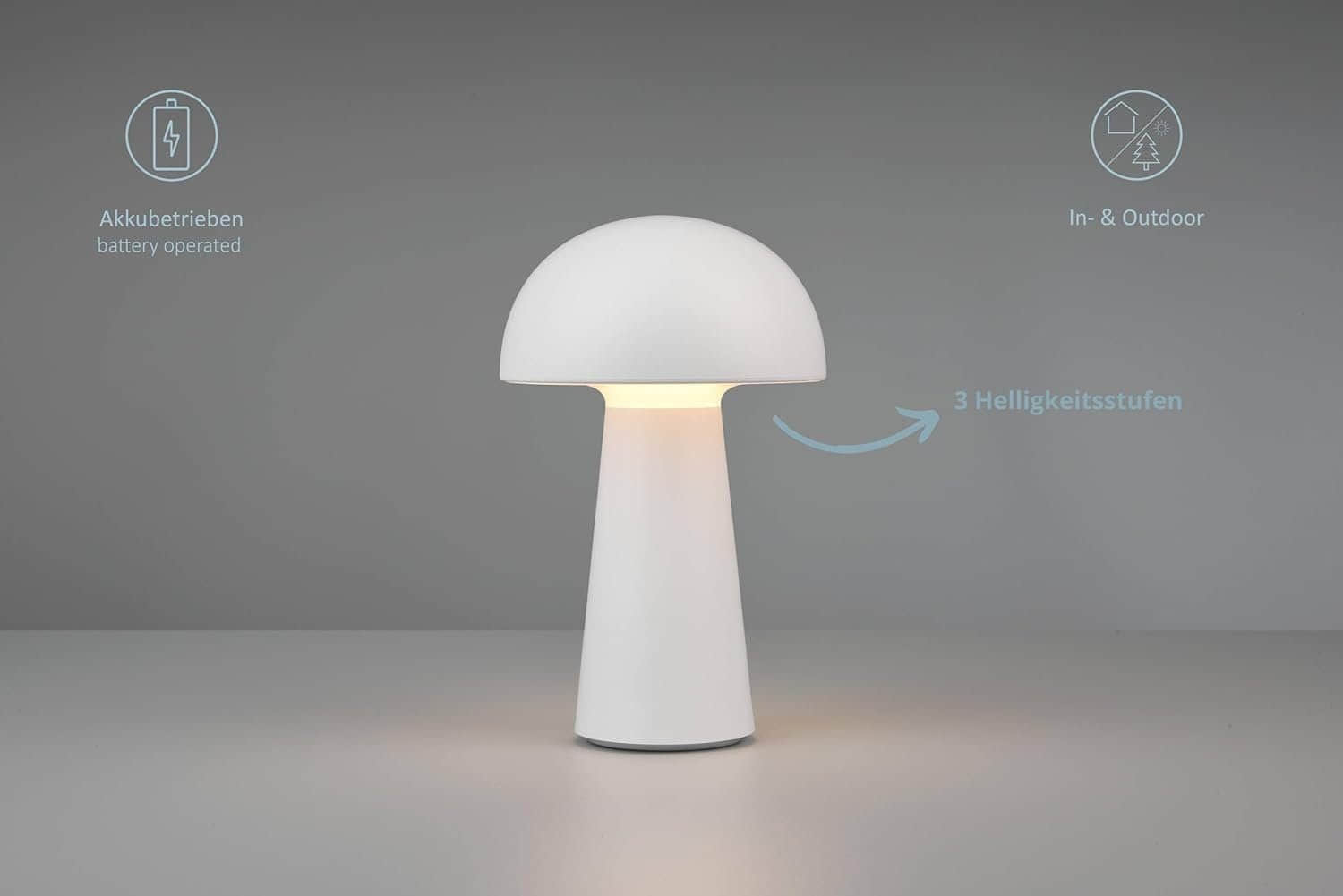 Sparkle Lighting Lennox LED Table Lamp - Dimmable, IP44 Waterproof, 4000mAh Battery Operated with USB Charging (IlLudmilate Yellow) weiß Lampen lightling