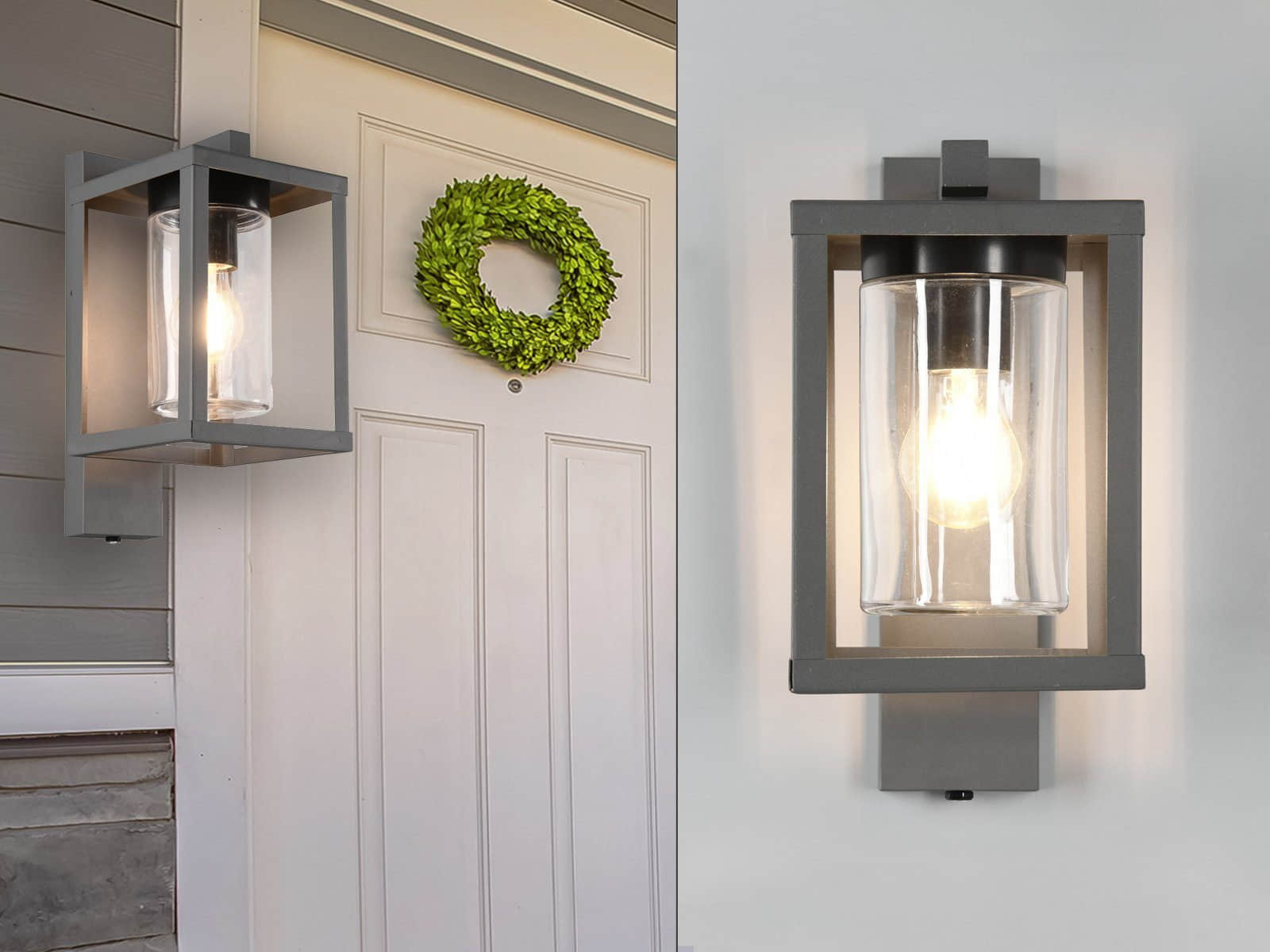 TRIO Leuchten TRIO Leuchten LED Außen-Wandleuchte Anthrazit 33cm | Tageslichtsensor, wechselbare warmweiße LED, IP44 | Fassadenlampe für Hauswand & Terrasse Lampen