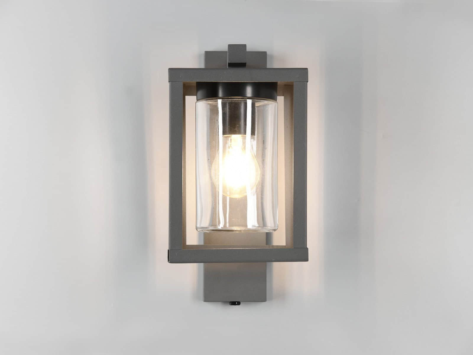 TRIO Leuchten TRIO Leuchten LED Außen-Wandleuchte Anthrazit 33cm | Tageslichtsensor, wechselbare warmweiße LED, IP44 | Fassadenlampe für Hauswand & Terrasse Lampen