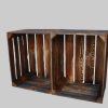 Teramico Vintage Flamed Wooden Crates 50x40x30cm - Rustic Storage Boxes for Wine, Shoes & Decor | Free Shipping Teramico Aufbewahrung