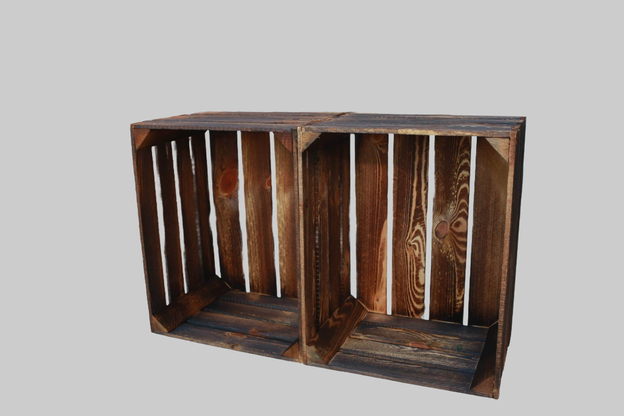 Teramico Vintage Flamed Wooden Crates 50x40x30cm - Rustic Storage Boxes for Wine, Shoes & Decor | Free Shipping Teramico Aufbewahrung