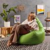Veeva Recliner Gaming Sitzsack - Waterproof German-Made Bean Bag Chair with Ottoman for Adults & Kids lindgrün Veeva Sessel