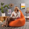Sessel Veeva Veeva Recliner Gaming Sitzsack - Waterproof German-Made Bean Bag Chair with Ottoman for Adults & Kids orange