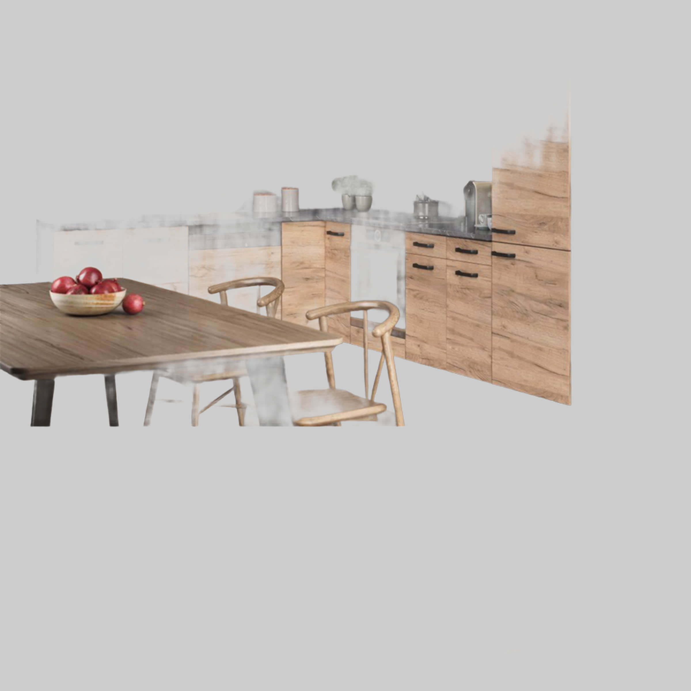 Vicco Vicco R-Line Glashängeschrank Edelgrau/Anthrazit 40 cm | Hängeglasschrank mit 2 Türen | Küchenschrank mit Einlegeboden Goldkraft Schränke