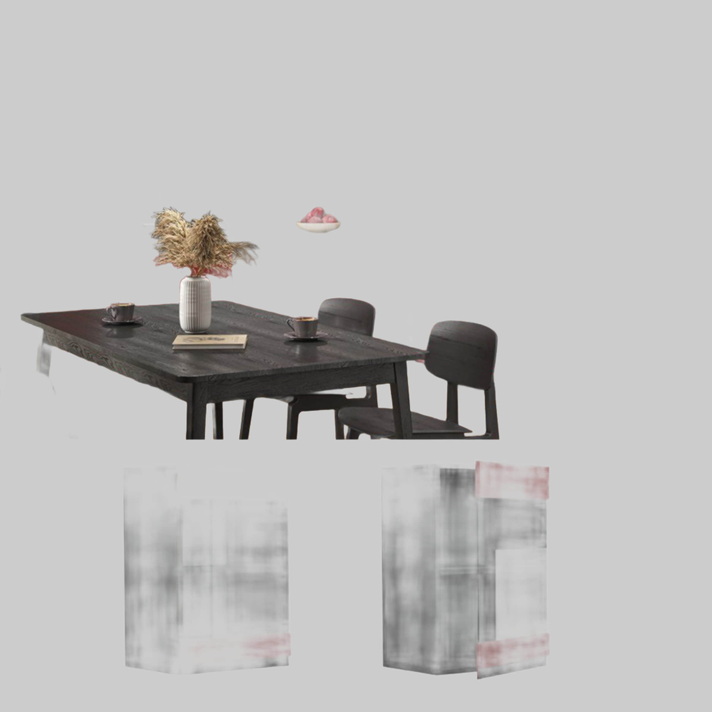 Vicco Vicco R-Line Glashängeschrank Edelgrau/Anthrazit 40 cm | Hängeglasschrank mit 2 Türen | Küchenschrank mit Einlegeboden Rot Schränke