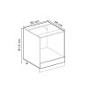 Vicco R-Line Herdumbauschrank 60 cm - Hochwertiger Ofenschrank in Artisan-Eiche | Modularer Küchenumbauschrank mit höhenverstellbaren Füßen | Made in Germany Artisan-Ei Schränke Vicco