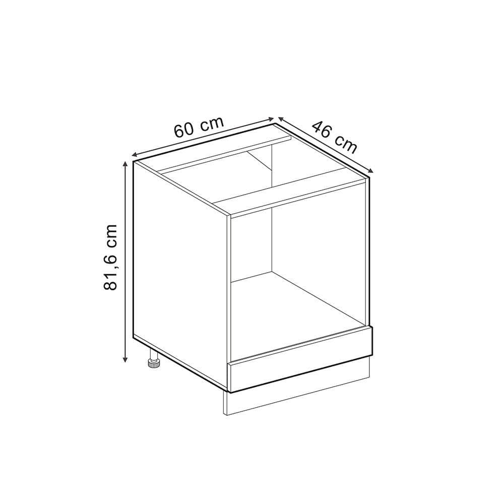 Vicco Vicco R-Line Herdumbauschrank 60 cm - Hochwertiger Ofenschrank in Artisan-Eiche | Modularer Küchenumbauschrank mit höhenverstellbaren Füßen | Made in Germany Beton Schränke