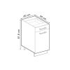 Vicco R-Line Unterschrank Anthrazit 60 cm ohne Arbeitsplatte | Modulares Küchensystem | Höhenverstellbar | Langlebiges Küchenmöbel Bordeaux H Schränke Vicco