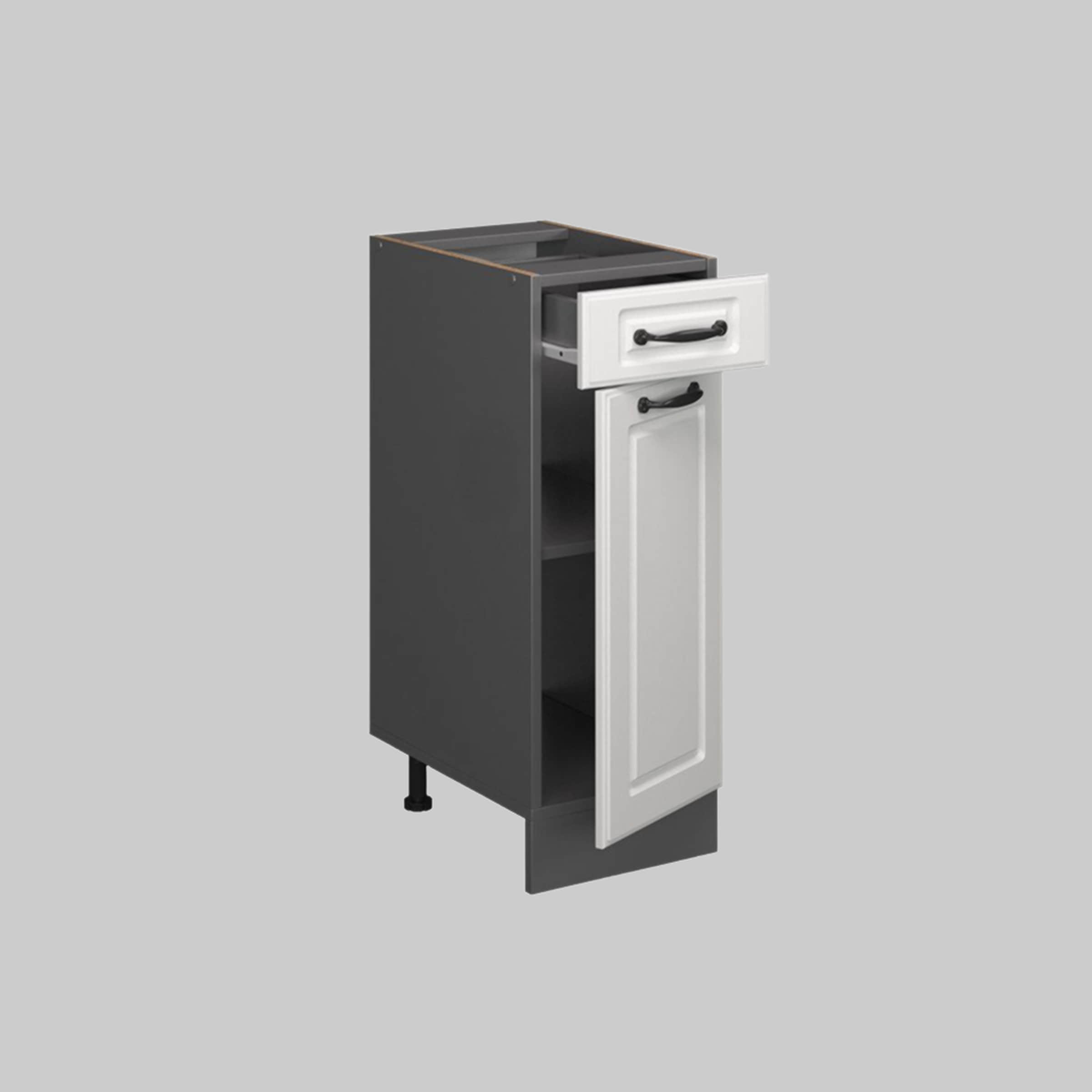 Vicco Vicco R-Line Unterschrank Anthrazit 60 cm ohne Arbeitsplatte | Modulares Küchensystem | Höhenverstellbar | Langlebiges Küchenmöbel Weiß Landh Schränke