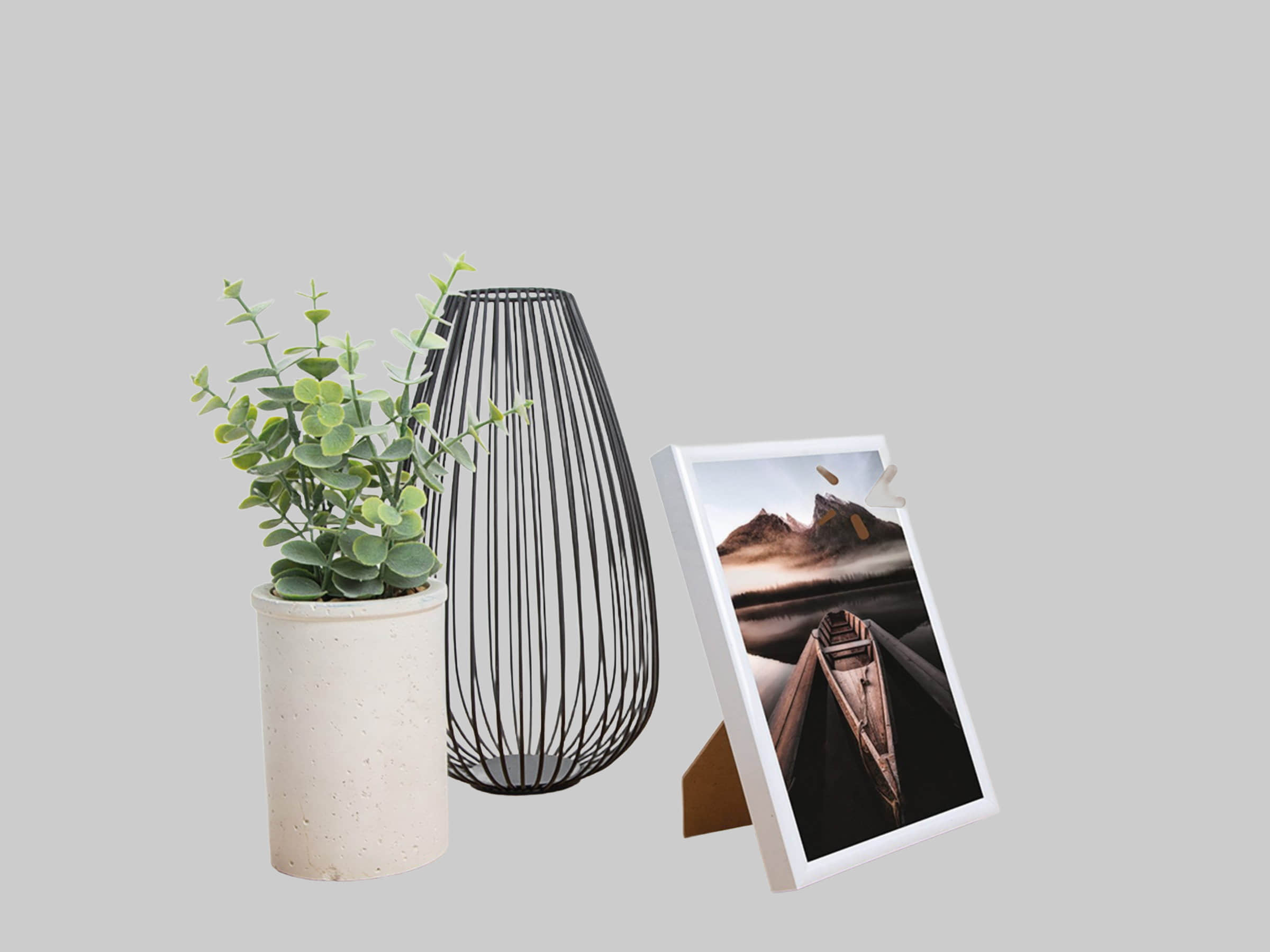 Dekoration Wackadoo Living Wackadoo Living Premium Bilderrahmen Weiß 10x15 cm | Moderner Einzelrahmen mit Glasscheibe | Portrait Fotorahmen für Poster & Fotowände | Hochglanz Holzleiste