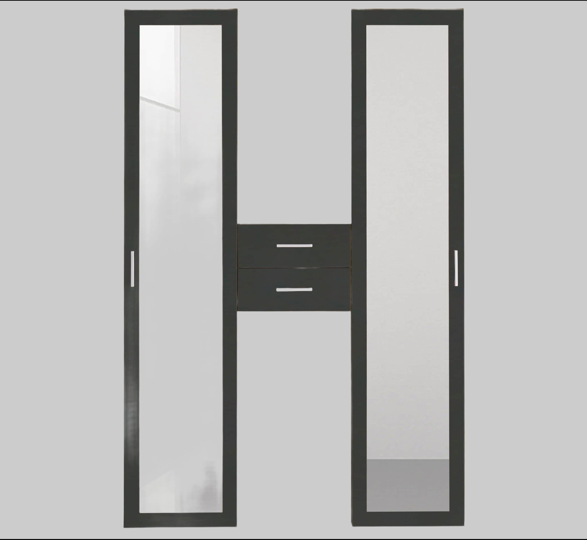 Schränke Wimex Wimex Kleiderschrank Diver | Drehtürenschrank mit Spiegel & Schubladen | 225cm oder 270cm Breite | 3 Innenausstattungsvarianten | beige/plankeneichefarben/graphit | Bestseller Schlafzimmerschrank strukturei
