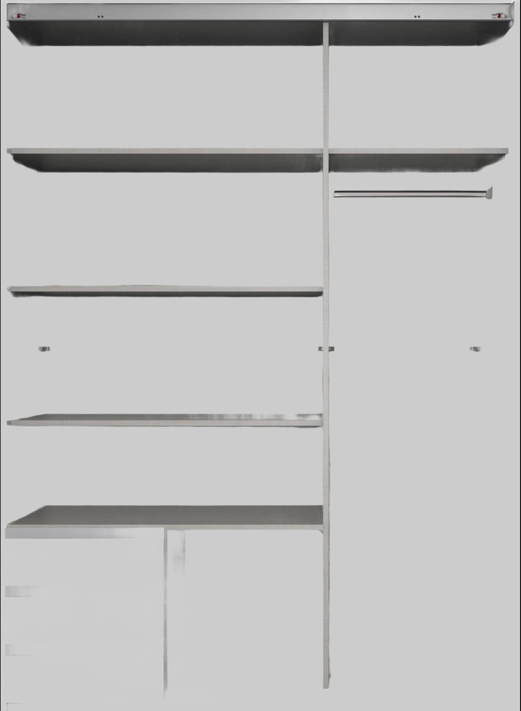 Wimex Schränke Wimex Schwebetürenschrank 'Emden' - Moderner Kleiderschrank mit Spiegel, Schubladen & Kleiderstange | BESTSELLER für stilvolles Schlafzimmer Weiß/Beton