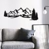 Dekoration WoodFriends WoodFriends Premium Wandbild Berglandschaft aus Holz - Handgefertigte Berg-Deko aus 4mm Sperrholz - Natur/Schwarz/Weiß - 30x40 cm - Ideal für Bergsteiger & Wanderer