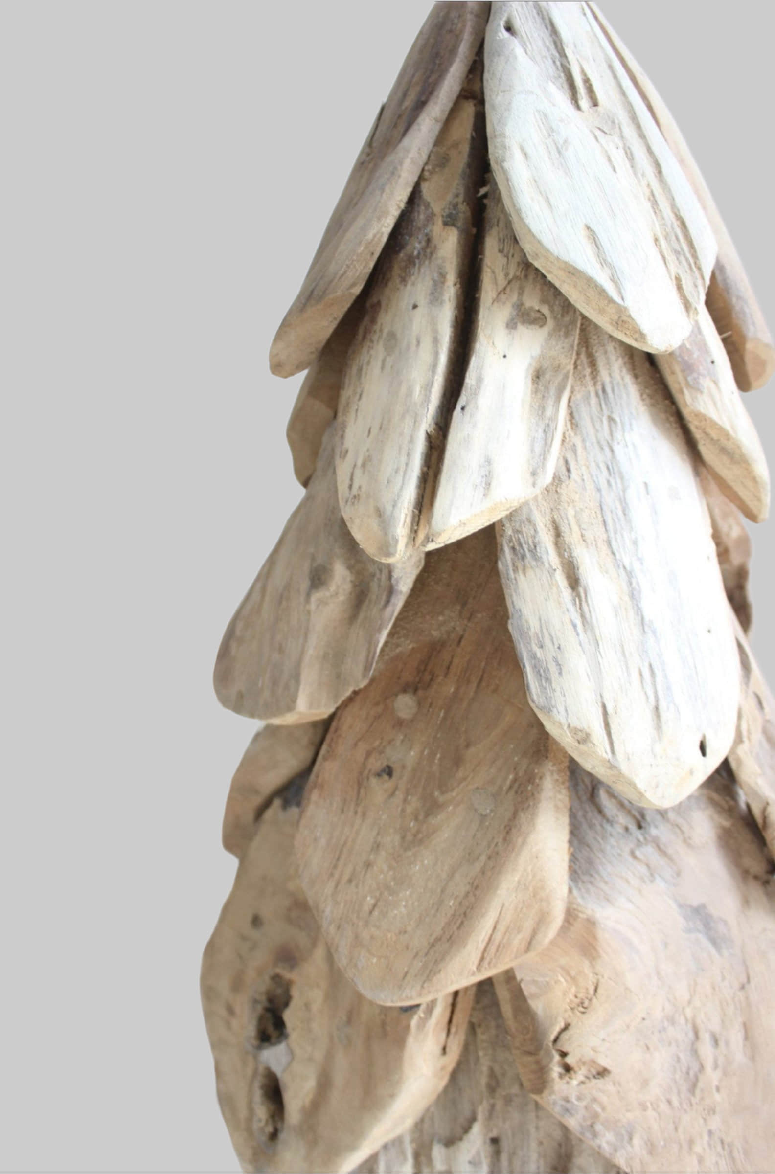 Yoli living GbR Teakholz Tannenbaum - Nachhaltige Weihnachtsdekoration aus recyceltem Holz (60cm/80cm) Yoli living GbR Dekoration