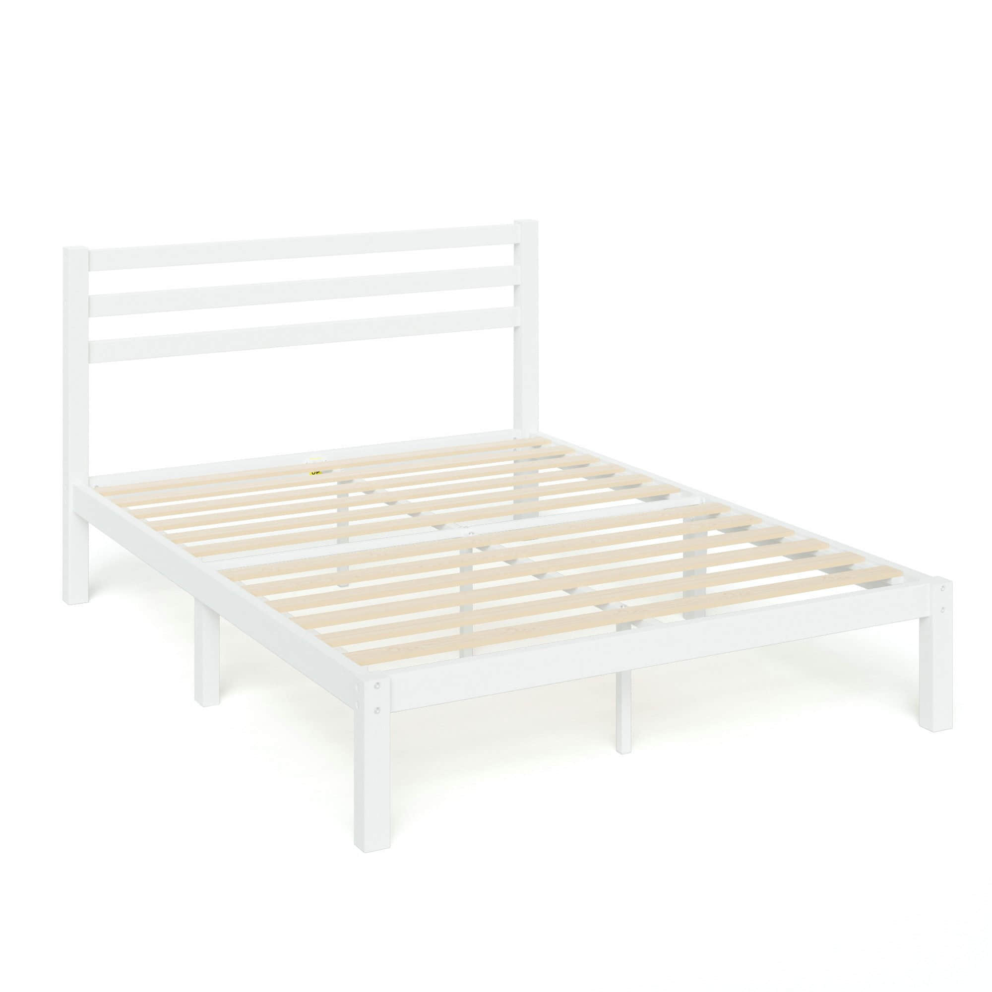 ZINUS Leni Massivholz-Bettgestell mit Unterbett-Stauraum | Nachhaltiges Bambus-Bett (90x200 cm) inkl. Holzlattenrost & Kopfteil | 5 Jahre Garantie Weiss Betten ZINUS