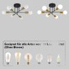 ZMH Vintage Deckenleuchte 6 Flammig Schwarz - Industrielle Retro-Lampe mit schwenkbaren Armen für Wohnzimmer & Schlafzimmer | Höhenverstellbar | E27 Fassungen | Ohne Leuchtmittel Schwarz un ZMH Lampen