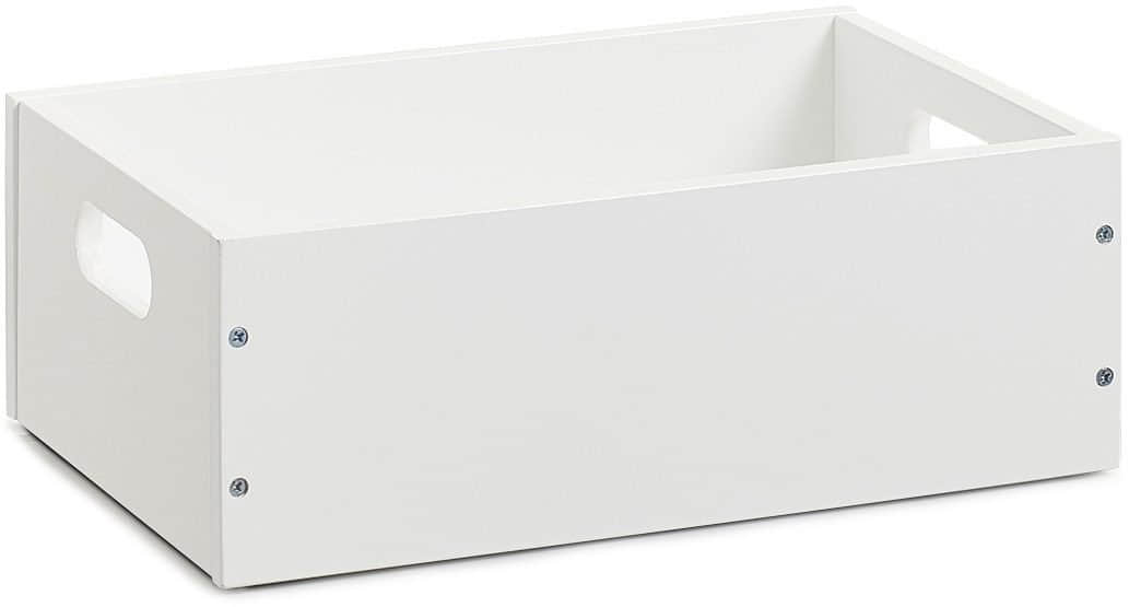 Zeller Present Zeller Present Aufbewahrungsbox aus MDF (2er Set) – Stapelbare Organizer-Box 30x20x11 cm in Weiß für Haushalt & Büro Aufbewahrung