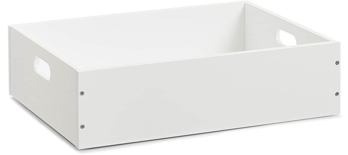 Zeller Present Zeller Present Aufbewahrungsbox aus MDF (2er Set) – Stapelbare Organizer-Box 30x20x11 cm in Weiß für Haushalt & Büro Aufbewahrung