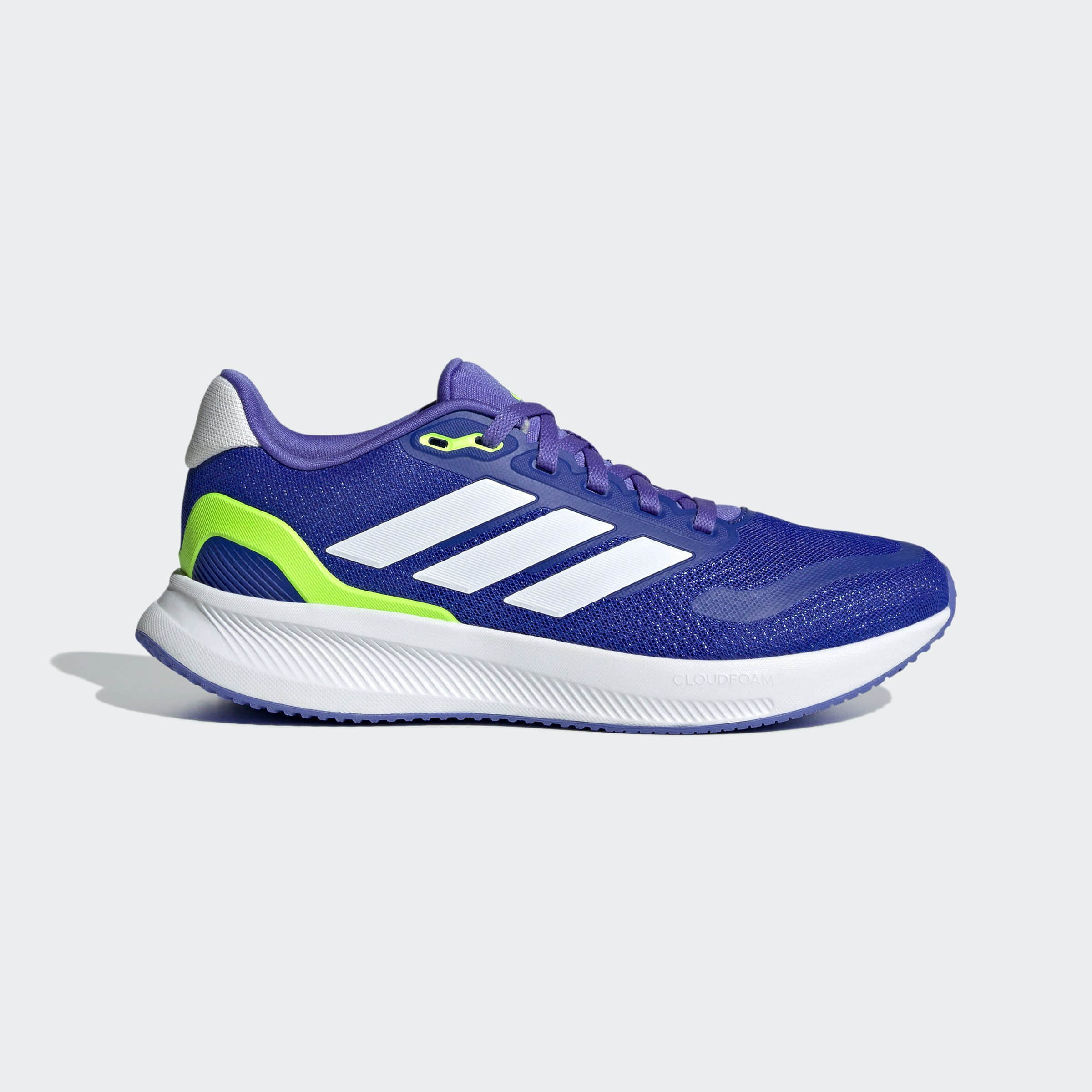adidas RUNFALCON 5 KIDS Running Shoes - Cloudfoam Cushioning & Breathable Textile for Active Kids Lucid Blue Sneaker