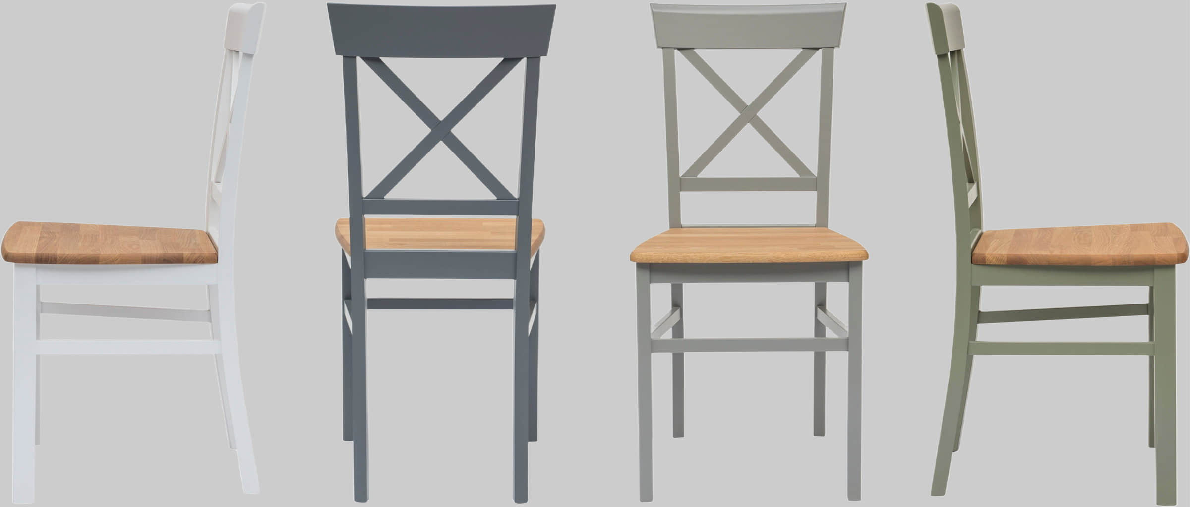 andas Tatra TOPSELLER Esszimmerstühle Landhausstil - Massivholz-Set (2er/4er/6er) | Skandinavisches Design | FSC®-zertifiziert blaugrau andas Stühle