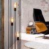 casa NOVA Stehlampe HAMPER - Moderne Metall-Standleuchte schwarz, 120 cm, 3x E27, Fußschalter, ohne Leuchtmittel casa NOVA Lampen