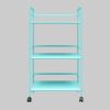 loft24 Tische loft24 Industrial Metal Serving Cart - 3-Tier Mobile Bar Trolley with Lockable Wheels (43cm Wide, Mint Finish) mint