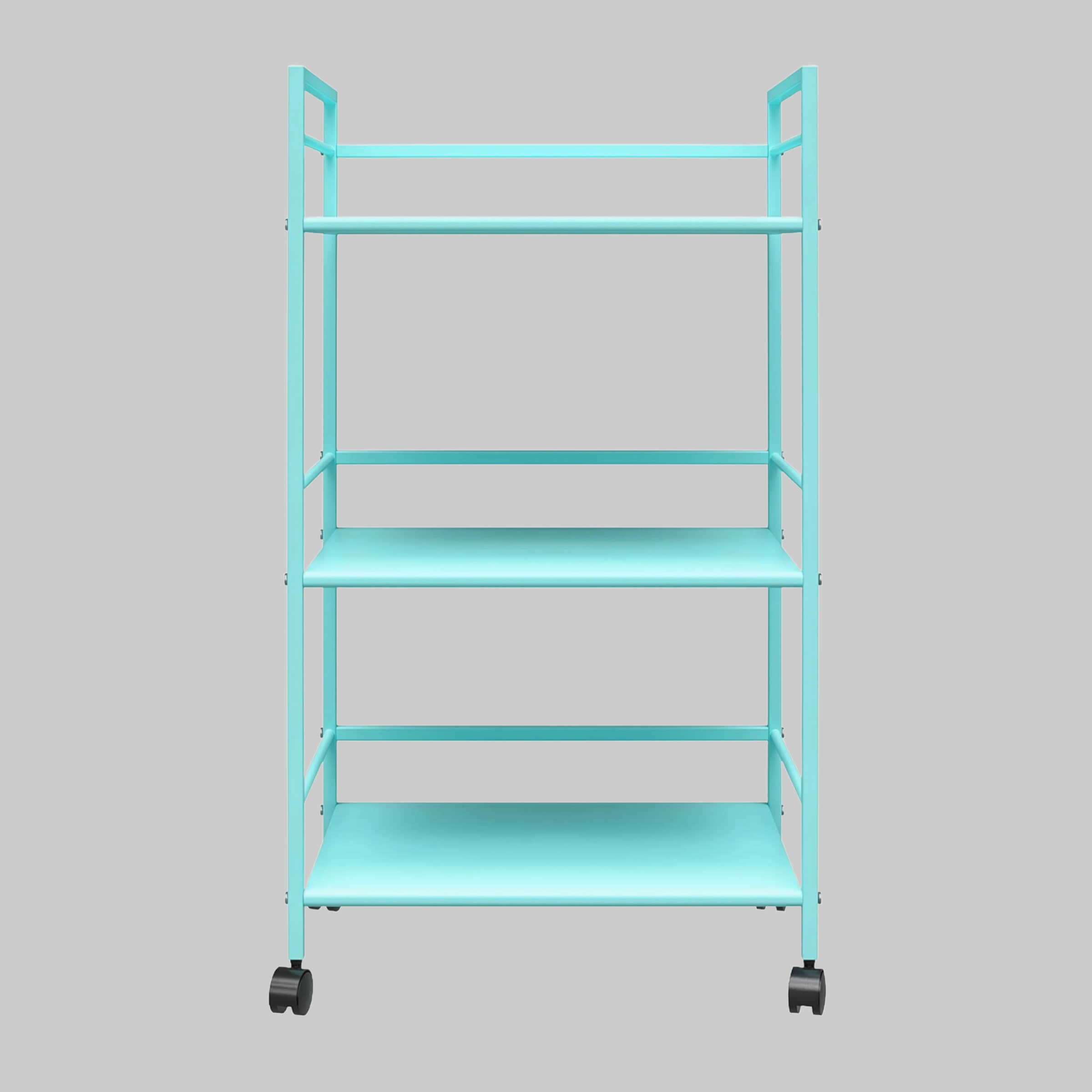 loft24 Tische loft24 Industrial Metal Serving Cart - 3-Tier Mobile Bar Trolley with Lockable Wheels (43cm Wide, Mint Finish) mint