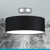 Lampen meineWunschleuchte meineWunschleuchte CALMA Deckenleuchte mit Stoffschirm (Ø30cm, braun-grau) – 2x E14, dimmbar, 16cm Höhe, ohne Leuchtmittel | Moderne Wohnzimmerlampe Schwarz