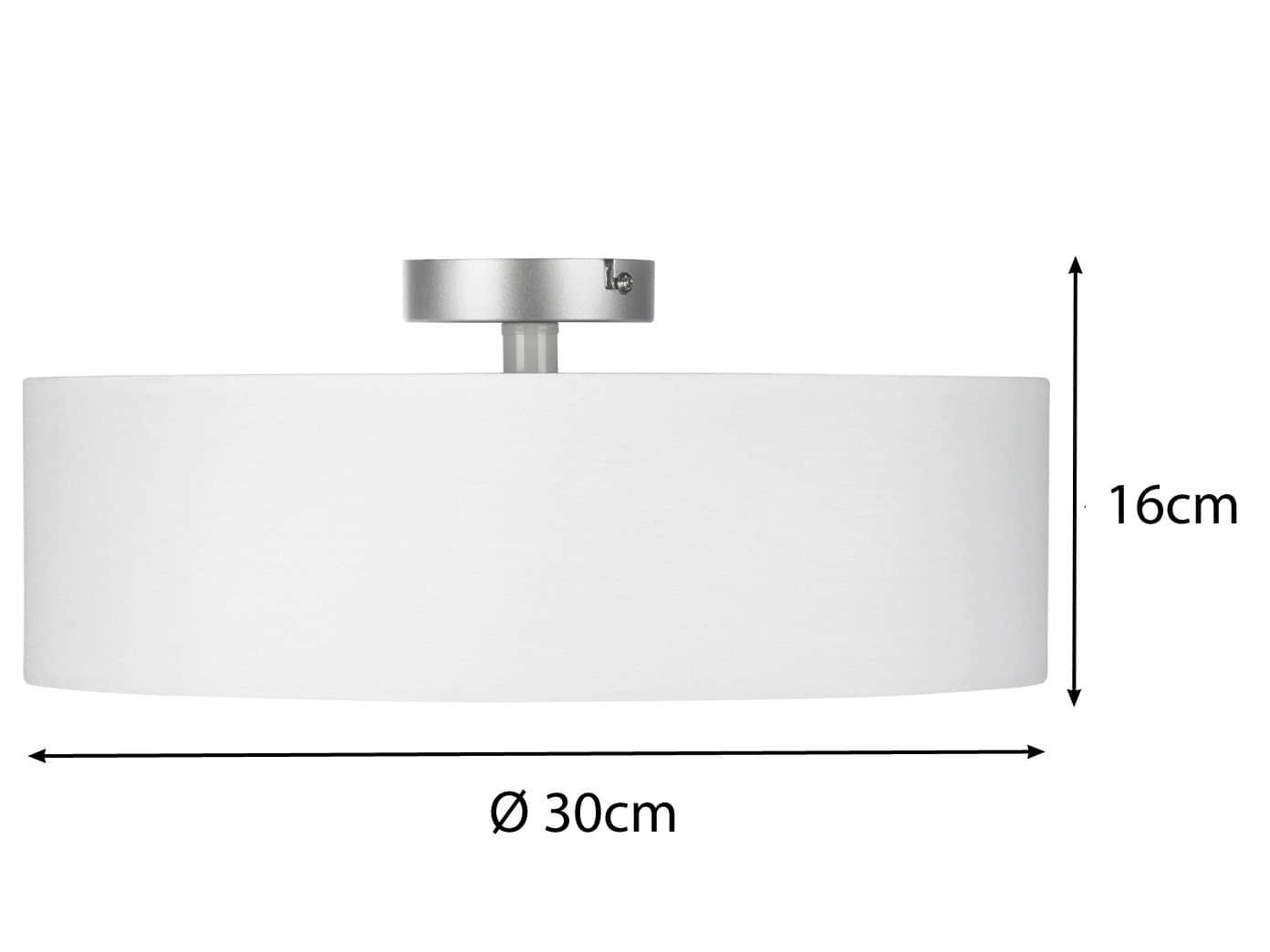 meineWunschleuchte CALMA Deckenleuchte mit Stoffschirm (Ø30cm, braun-grau) – 2x E14, dimmbar, 16cm Höhe, ohne Leuchtmittel | Moderne Wohnzimmerlampe Weiß Lampen meineWunschleuchte