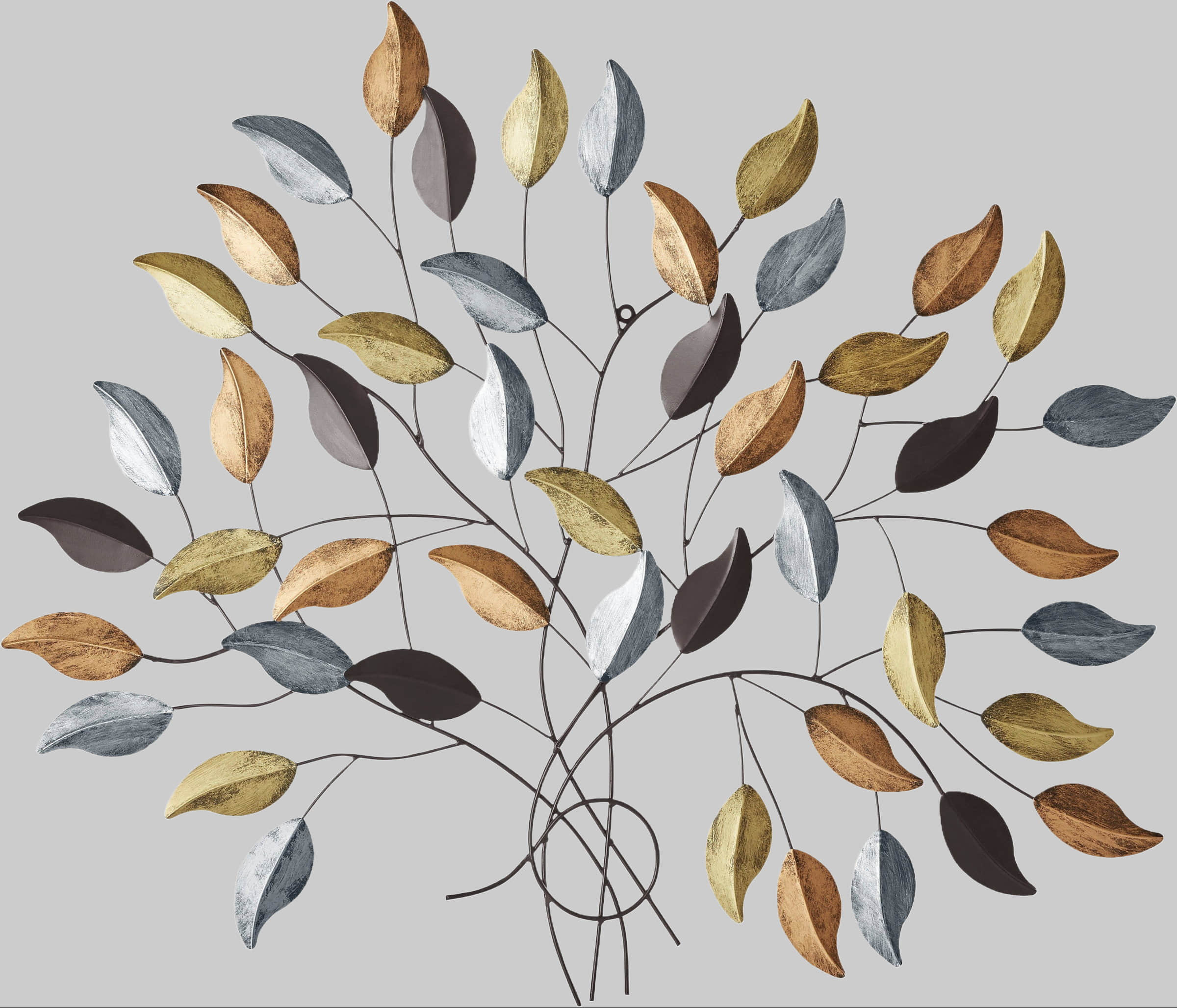 my home 'Fagus' Modern Metal Wall Art - Intricate Leaf Design Wall Decoration for Living Room & Office my home Dekoration