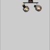 näve Fumoso 2-Flame Ceiling Light - Adjustable Spots with Dark Tinted Smoking Glass - Black Metal Frame - E14 Bulb Sockets (Bulbs Not Included) nu00E4ve Lampen