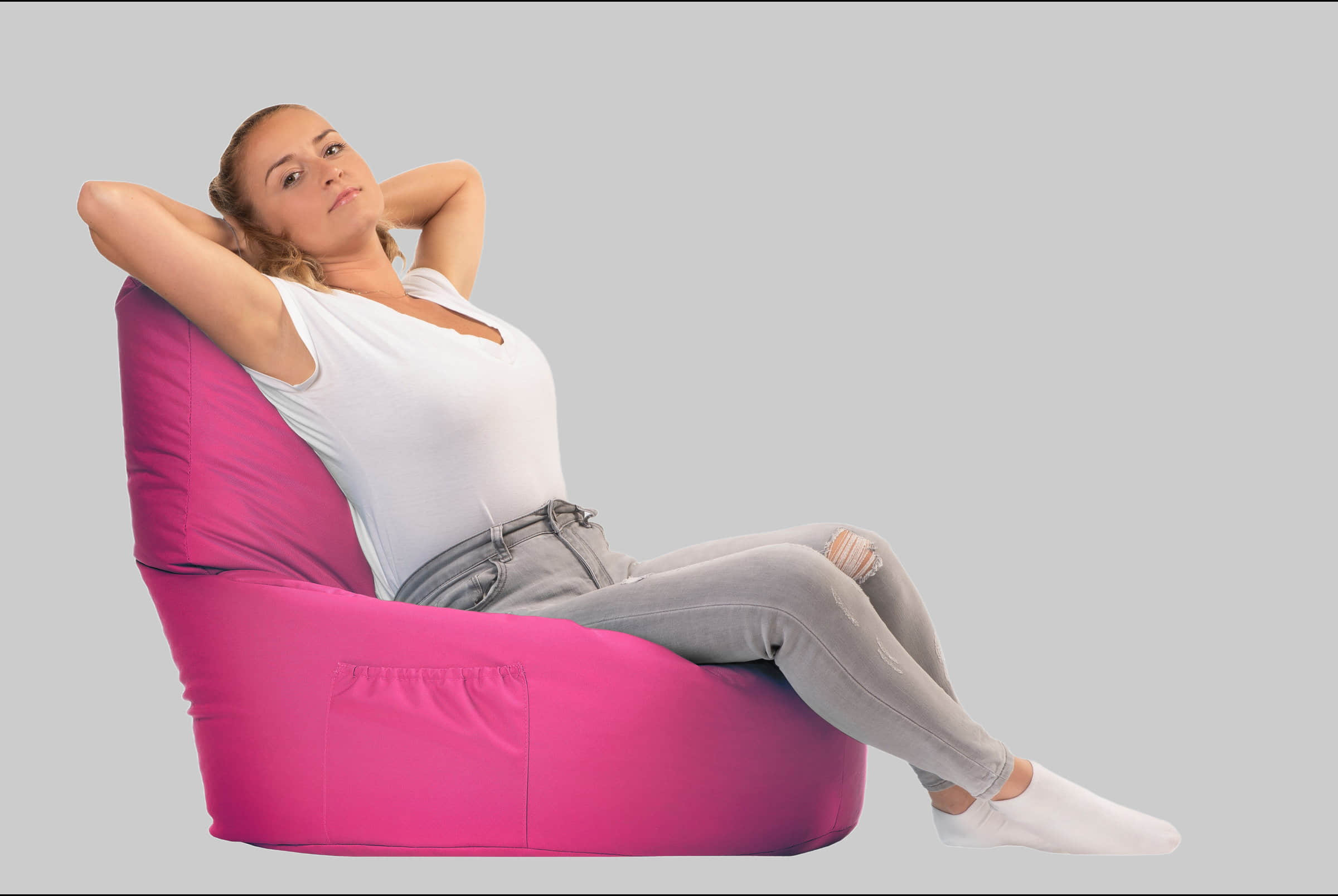sunnypillow Sessel sunnypillow Sitzsack XXL – Premium Gaming Sitzsack mit Styropor-Füllung für Kinder & Erwachsene | Bequem & Stabil Rosa