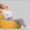 Sessel sunnypillow sunnypillow Sitzsack XXL – Premium Gaming Sitzsack mit Styropor-Füllung für Kinder & Erwachsene | Bequem & Stabil Gelb