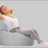 sunnypillow Sitzsack XXL – Premium Gaming Sitzsack mit Styropor-Füllung für Kinder & Erwachsene | Bequem & Stabil Grau Sessel sunnypillow