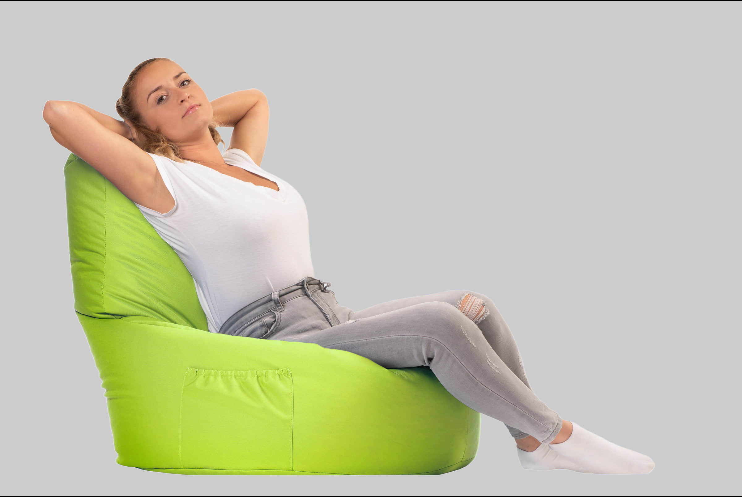 sunnypillow Sessel sunnypillow Sitzsack XXL – Premium Gaming Sitzsack mit Styropor-Füllung für Kinder & Erwachsene | Bequem & Stabil Grün