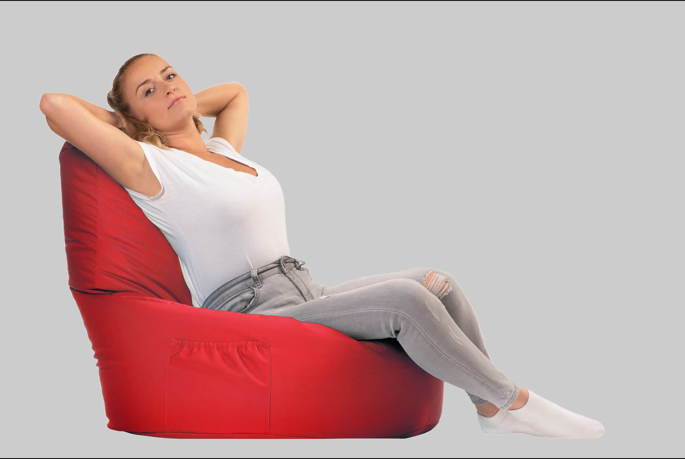 sunnypillow Sitzsack XXL – Premium Gaming Sitzsack mit Styropor-Füllung für Kinder & Erwachsene | Bequem & Stabil Rot sunnypillow Sessel