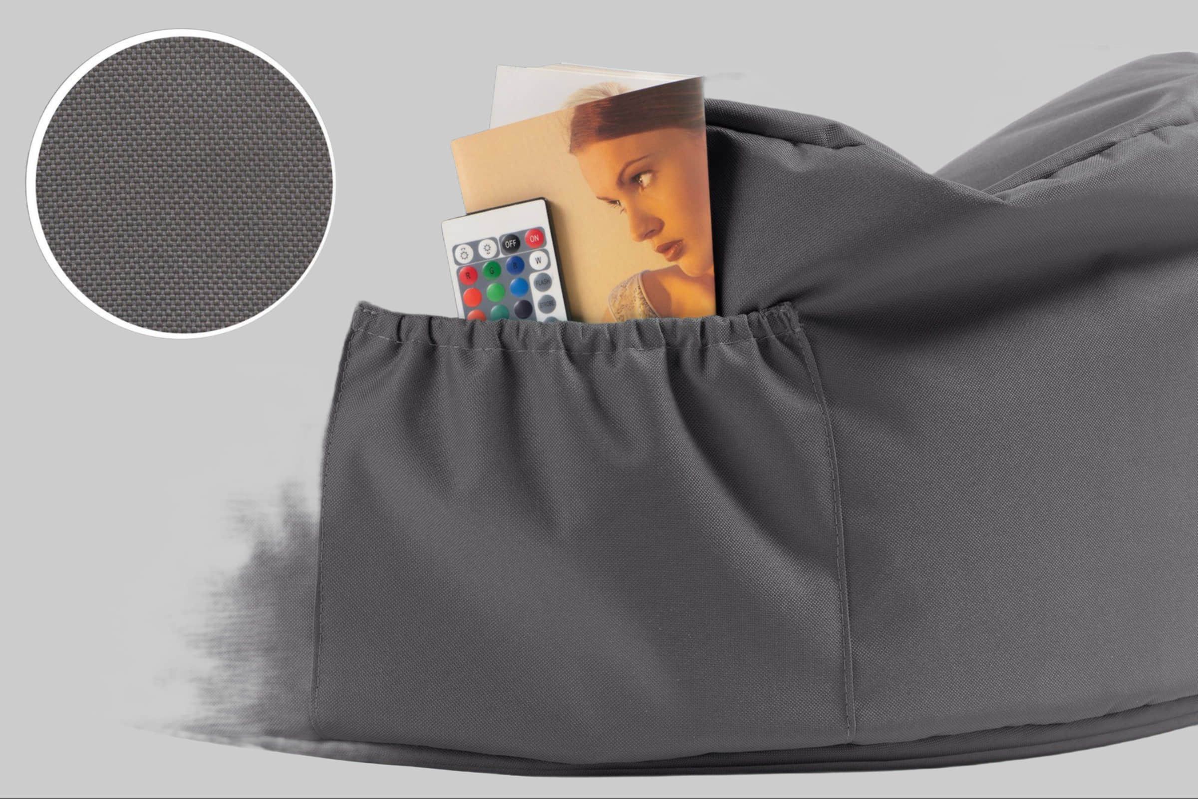 sunnypillow Sitzsack XXL – Premium Gaming Sitzsack mit Styropor-Füllung für Kinder & Erwachsene | Bequem & Stabil Anthrazit sunnypillow Sessel