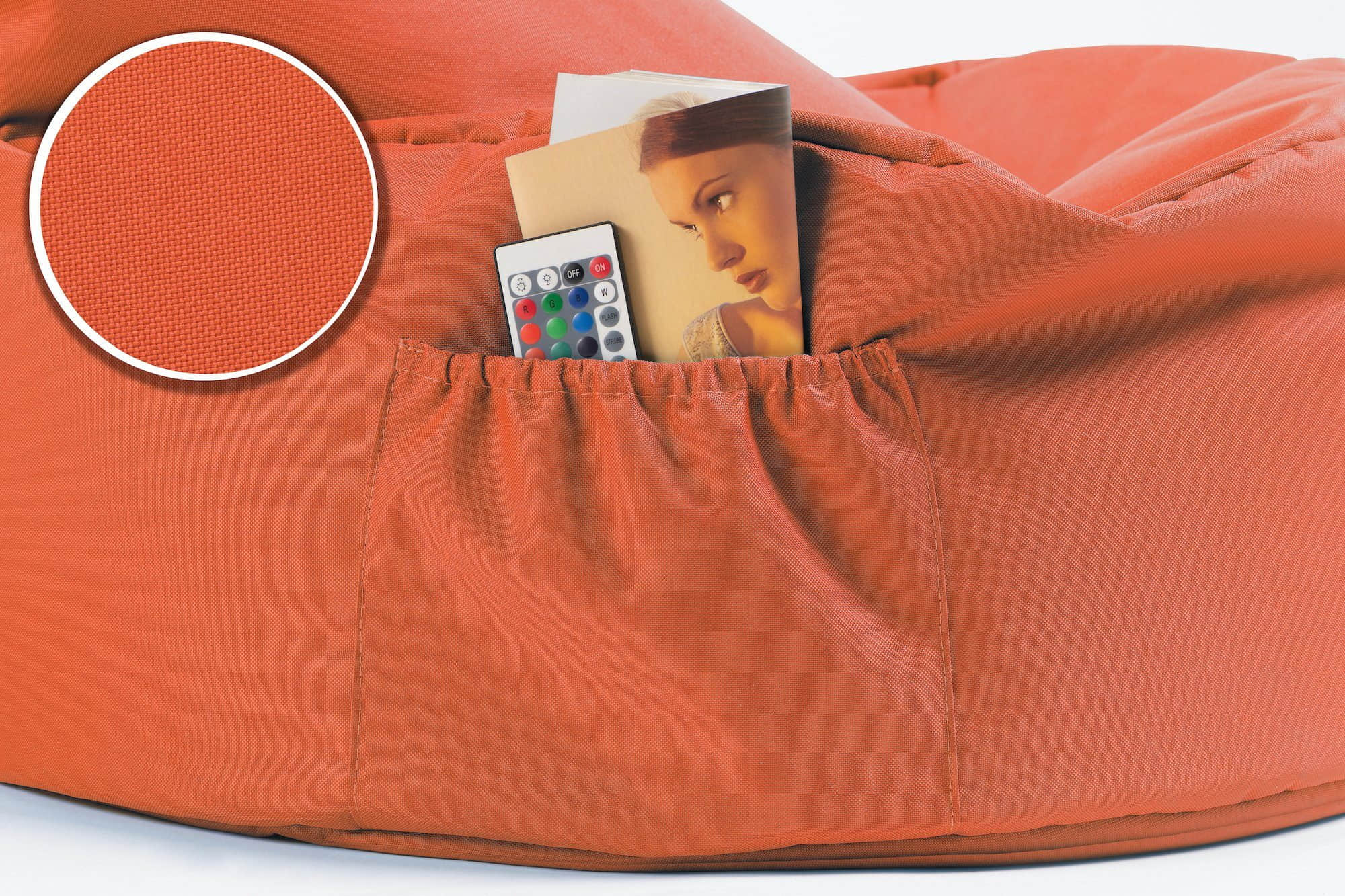 sunnypillow sunnypillow Sitzsack XXL – Premium Gaming Sitzsack mit Styropor-Füllung für Kinder & Erwachsene | Bequem & Stabil Orange Sessel